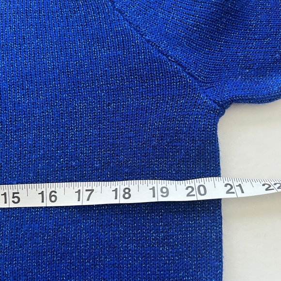 Womens Holiday Metallic Knit Tunic Sweater Size L Modest Top New Years Career - Picture 4 of 6